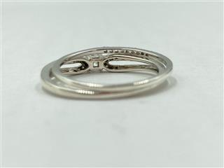 925 Silver-Diamond Wedding Set Ring 24 Diamonds Approx.189 Carat T.W. 2.1g